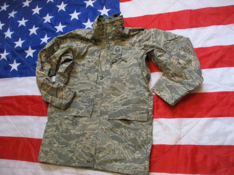 US AIR FORCE USAF USA APECS ABU TIGER STRIPE CAMO goretex PARKA COAT JACKET S L