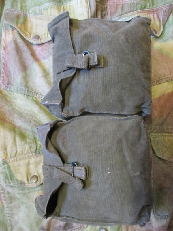 ORIGINAL BRITISH ARMY ISSUE 58 PATTERN WEBBING kidney POUCH set Falklands War