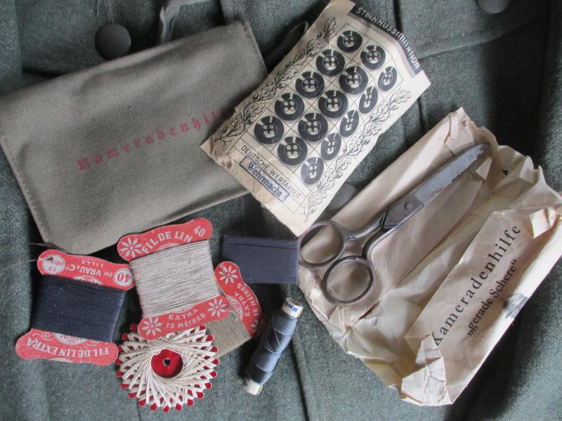 ORIGINAL RARE WW2 GERMAN ARMY WSS LUFTWAFFE house wife SEWING REPAIR KIT