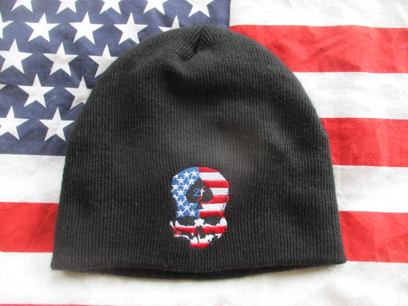 ZERO FOXTROT USA americana skull BEANIE KNITED hat WATCH CAP black NEW