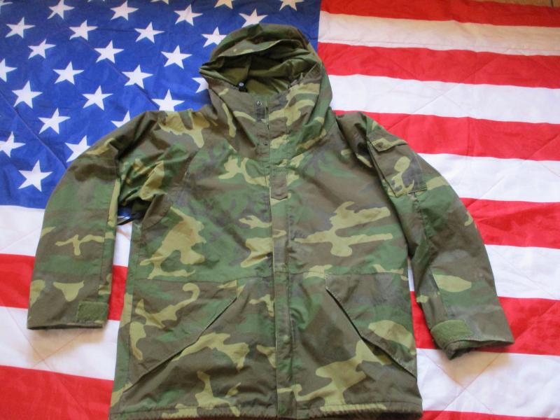 ALPHA INDUSTRIES USArmy ISSUE ECWCS USA woodland camo waterproof goretex PARKA COAT LARGE REGULAR