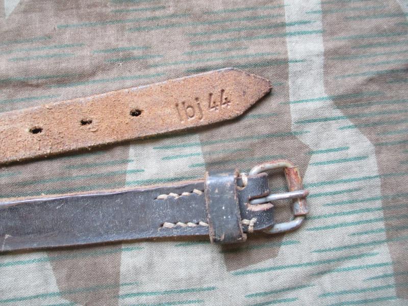 ORIGINAL WW2 GERMAN ARMY Waffen SS zeltbhan shelter sheet LEATHER STRAP 1944 dated