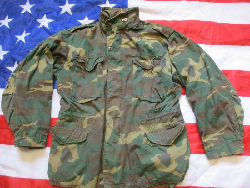 ALPHA INDUSTRIES US ARMY ISSUE M65 COAT COMBAT jacket Vietnam War ERDL camo M R