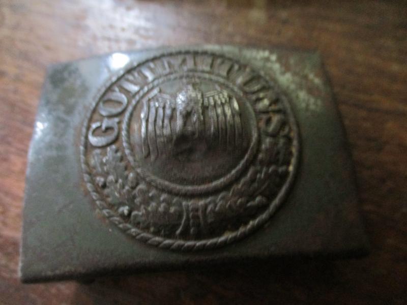 ORIGINAL GENUINE WW2 GERMAN ARMY steel BELT BUCKLE . DE-NAZIFIED