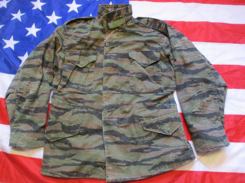 Alpha Industries USA US ARMY VIETNAM WAR tiger stripe M65 COMBAT jacket COAT M L