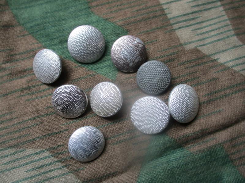 9 WW2 GERMAN ARMY / WAFFEN  SS / LUFTWAFFE mixed TUNIC PEBBLE BUTTONS
