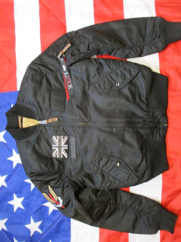 REAL ALPHA INDUSTRIES LUKELIFE sas MA1 bomber pilot JACKET COAT black MEDIUM