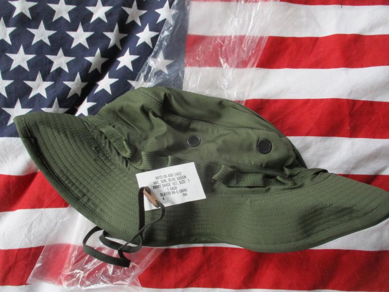GENUINE US ARMY ISSUE 1984 VIETNAM WAR BOONIE JUNGLE HAT OG107 GREEN none ripstop MEDIUM NEW