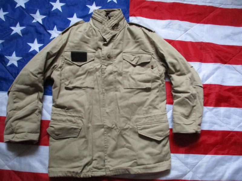 Alpha Industries USA khaki M65 COAT combat jacket AFGHANISTAN operator MODIFIED