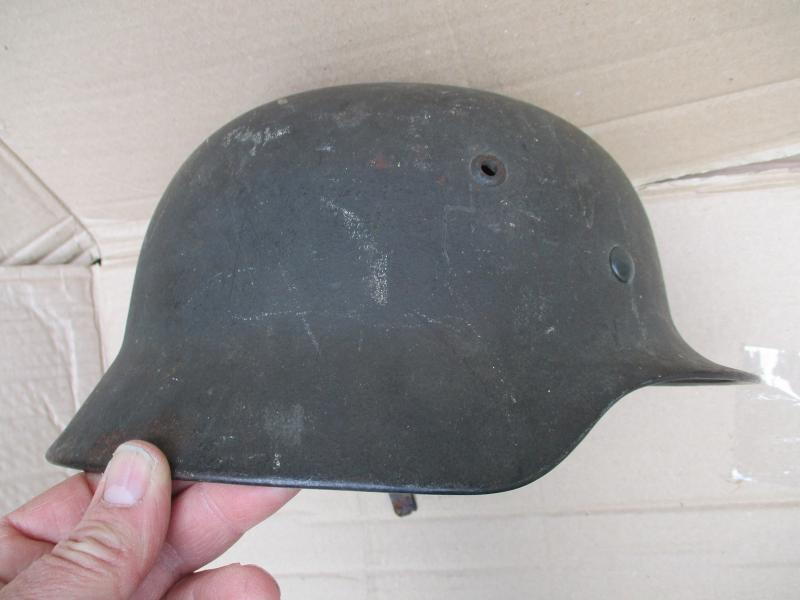 WW2 GERMAN ARMY M40 single decal sd TONED GOLD SE66 COMBAT HELMET more pictures