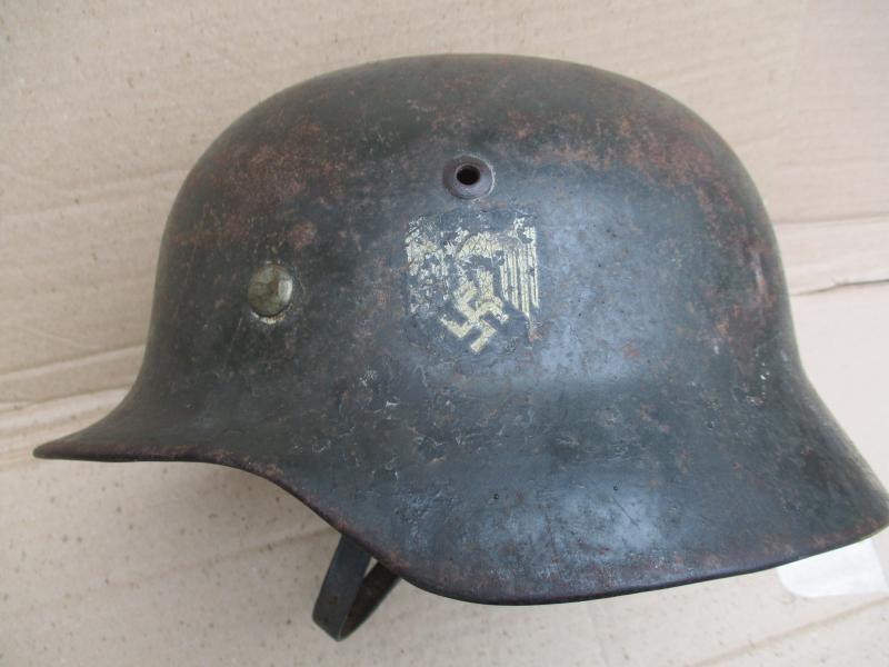 ww2 GERMAN former DOUBLE DECAL M35 COMBAT HELMET named