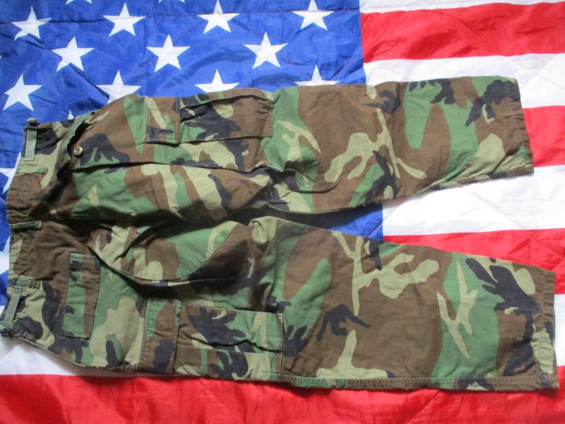 GENUINE issue 1997 US ARMY USA  AMERICAN M81 woodland CAMO BDU combat PANTS TROUSERS m65 TWILL Medium short
