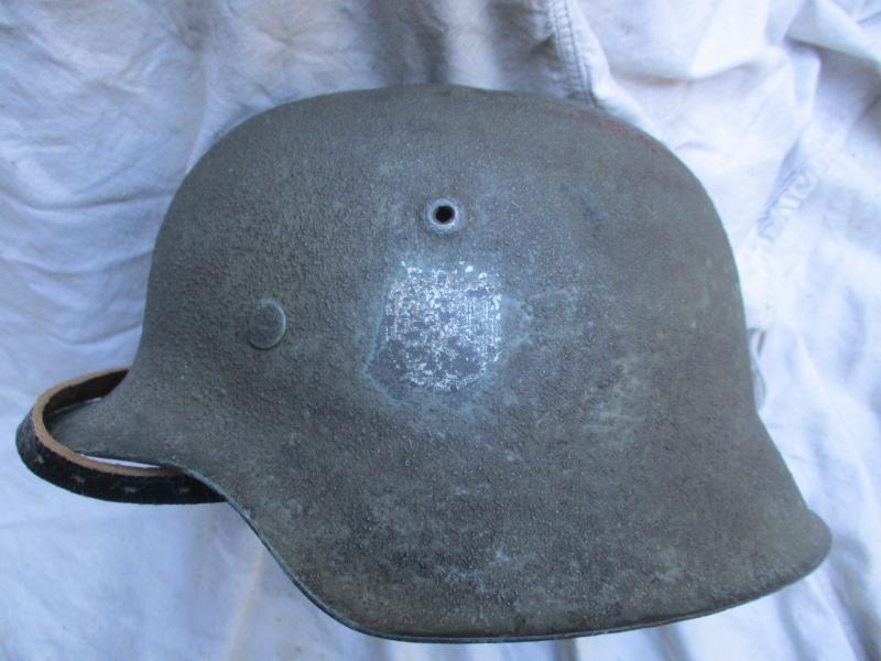 WW2 GERMAN ARMY WH HEER M42 sd RUFF TEXTURE CAMO HELMET  extra pictures