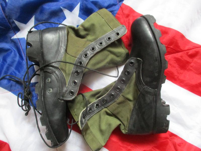 genuine US ARMY VIETNAM WAR issue JUNGLE COMBAT BOOTS us 7 W UK 6 1/2