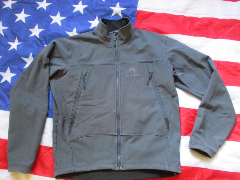 GENUINE Arcteryx BRAVO GAMMA SOFTSHELL polartec FLEECE LINED wolf grey LARGE