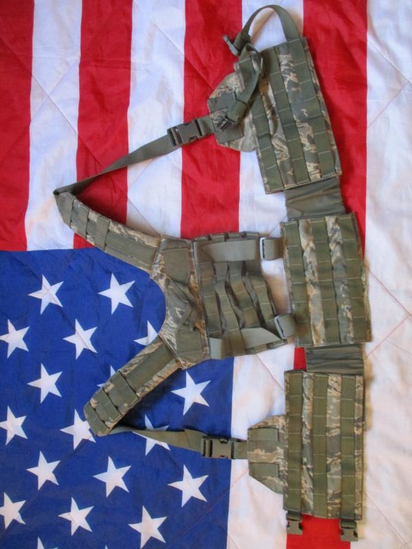 GENUINE USAF US issue MOLLE FLC fighting load carrier VEST harness ABU lbv lbe