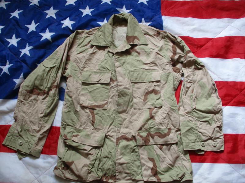 RARE 1991 ISSUE US ARMY Gulf War 1 TRI DESERT CAMO BDU combat JACKET M R
