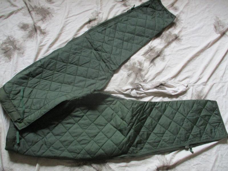 GENUINE BRITISH ARMY ISSUE old type falklands war QUILTED ARCTIC TROUSER LINERS