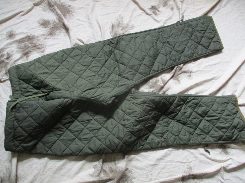 BRITISH ARMY ISSUE old type falklands war QUILTED ARCTIC TROUSER LINERS size 4