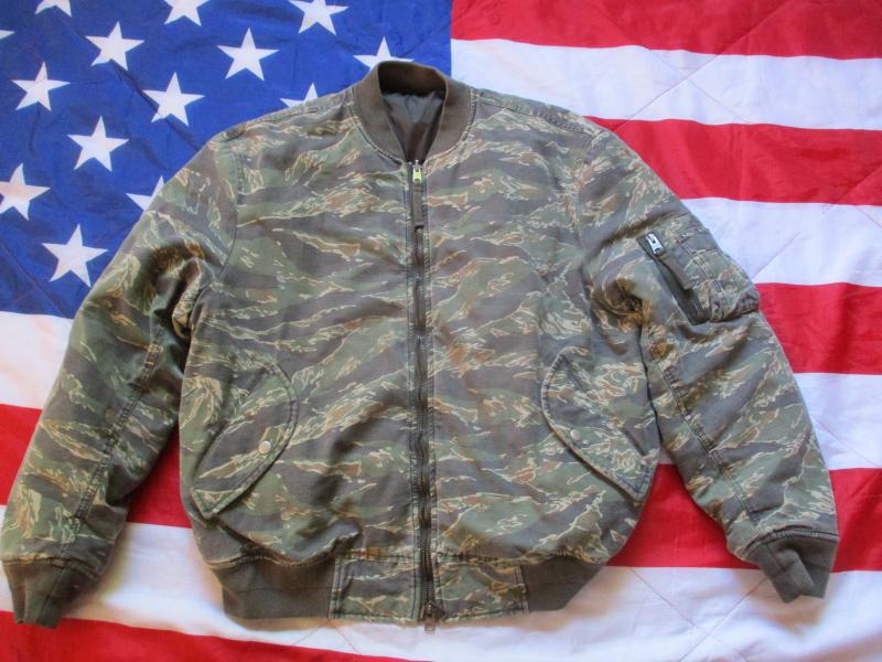 ALL SAINTS malin MA1 bomber pilot JACKET COAT USAF VIETNAM WAR TIGER STRIPE CAMO