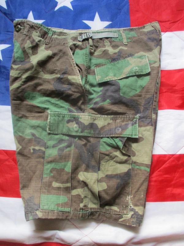 GENUINE issue USA us M81 woodland CAMO BDU combat TROUSERS cutt of surfer SHORTS