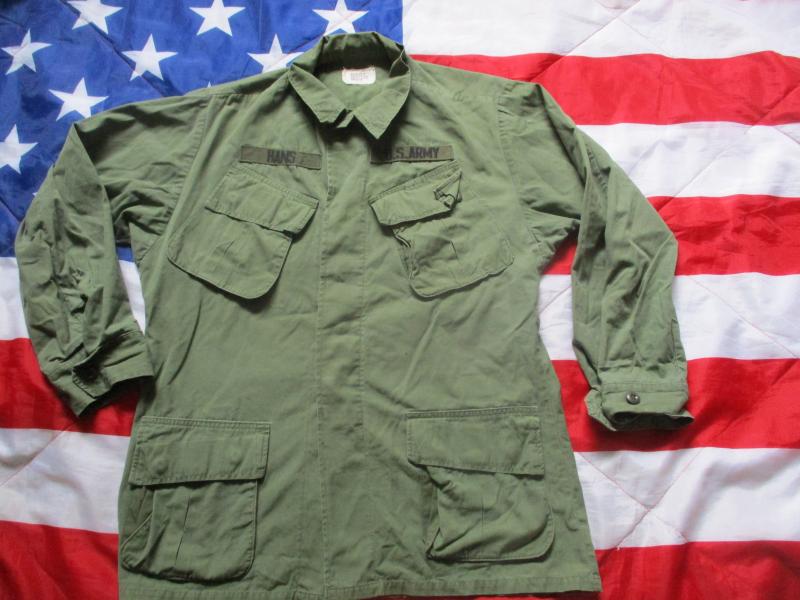 1970 VIETNAM WAR US ARMY SLANT POCKET OG107 GREEN Jungle combat JACKET COAT