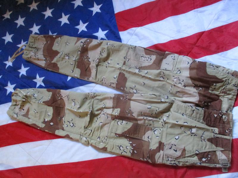 GENUINE 1983 issue US ARMY / usmc GULF WAR 1 DAY DESERT chocolate chip CAMO 2nd pattern BDU TROUSERS m65