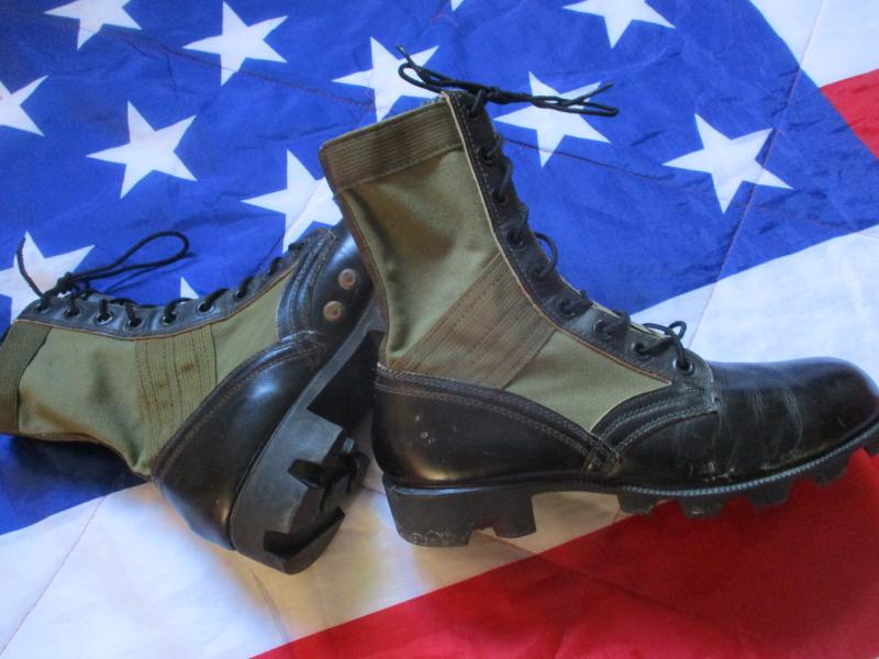 genuine JE US ARMY VIETNAM WAR issue JUNGLE COMBAT BOOTS us 8 N UK 7 1/2 N