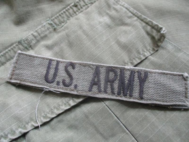 GENUINE issue US ARMY VIETNAM WAR ERA branch tape WEBBING PATCH subdued