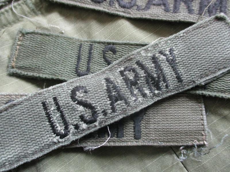 GENUINE issue US ARMY VIETNAM WAR ERA branch tape WEBBING PATCH subdued
