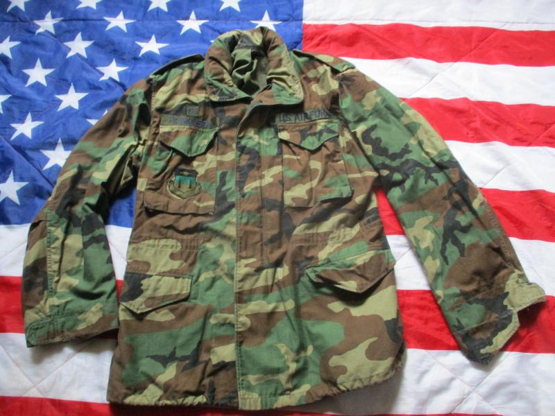 US ARMY USAF USA Issue WOODLAND CAMO CAMOUFLAGE M65 COAT COMBAT JACKET M - L