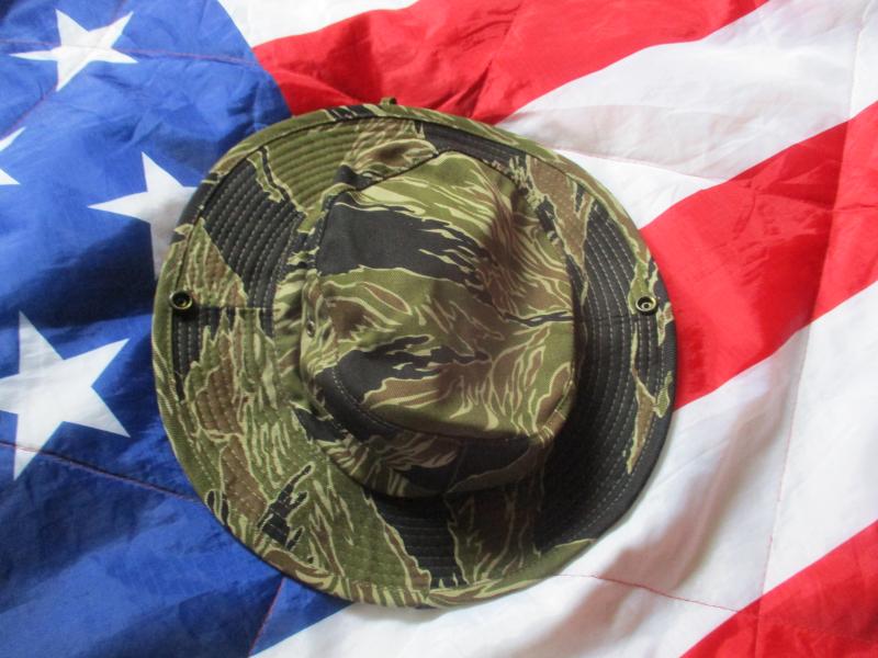 SANTA MARIA CO TIGER STRIPE VIETNAM WAR BOONIE JUNGLE HAT Medium NEW