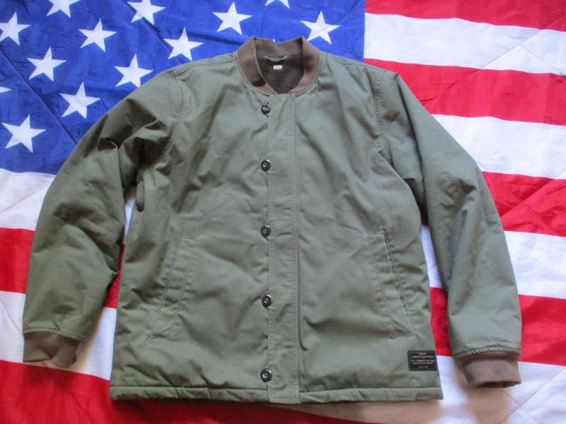 rare Vintage Fashion LEVIS US NAVY N1 N3 Sherpa DECK JACKET COAT OG GREEN large