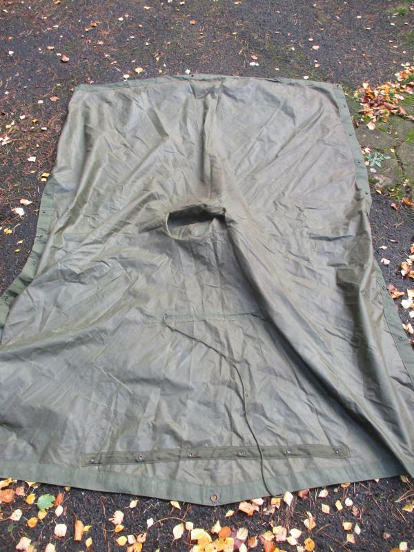 GENUINE BRITISH ARMY ISSUE Falklands War era 58 pattern PONCHO / CAPE / SHELTER