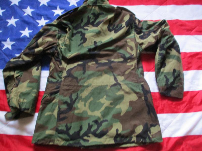 GENUINE ALPHA industries US ARMY USA Issue WOODLAND CAMO M65 COAT COMBAT JACKET medium long - large