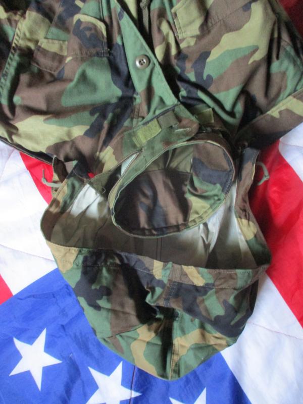 GENUINE ALPHA industries US ARMY USA Issue WOODLAND CAMO M65 COAT COMBAT JACKET medium long - large