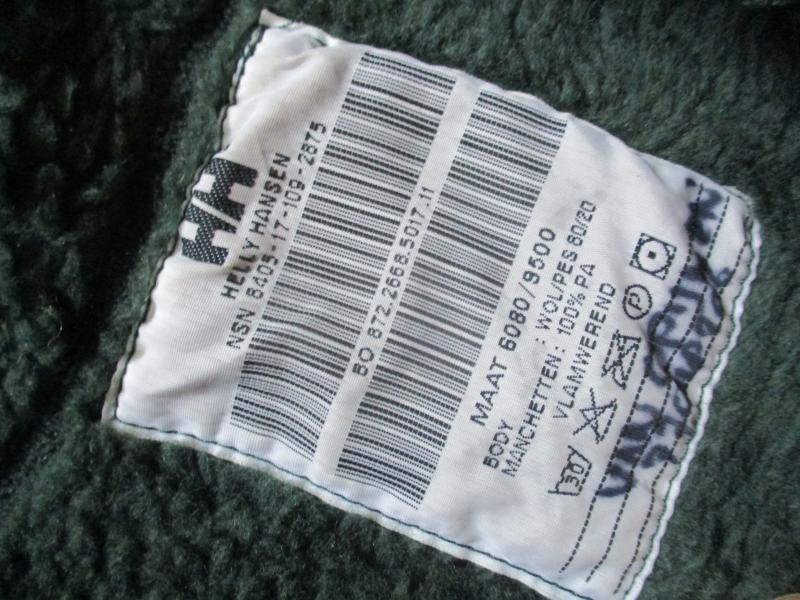 Original HELLY HANSEN DUTCH ARMY issue WOOL MIX FUR FLEECE FIELD JACKET M -L