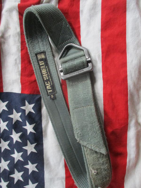 ORIGINAL tac shield USA SF RIGGER RIGGERS BELT ACU FG FOLIAGE GREEN