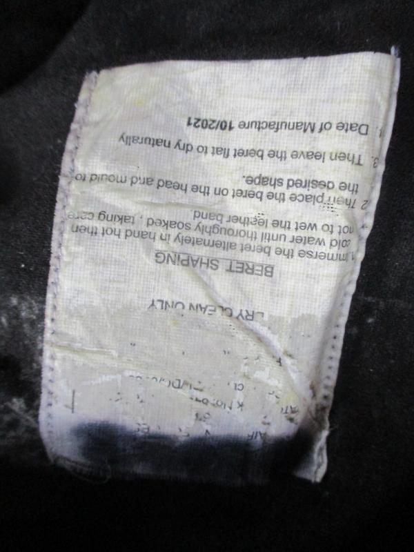 genuine PARACHUTE REGIMENT AIRBORNE MAROON BERET leather band SHAPED used 58cm M