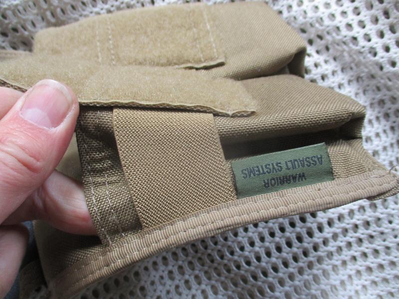 WARRIOR ASSAULT SYSTEMS uk MOLLE double 5.56mm mag POUCH coyote tan NEW