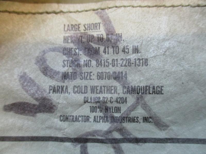 GENUINE Alpha Industries US Army ISSUE ECWCS ECW USA woodland camo waterproof goretex PARKA COAT Large Short