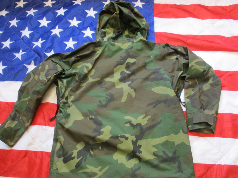 GENUINE Alpha Industries US Army ISSUE ECWCS ECW USA woodland camo waterproof goretex PARKA COAT Large Short