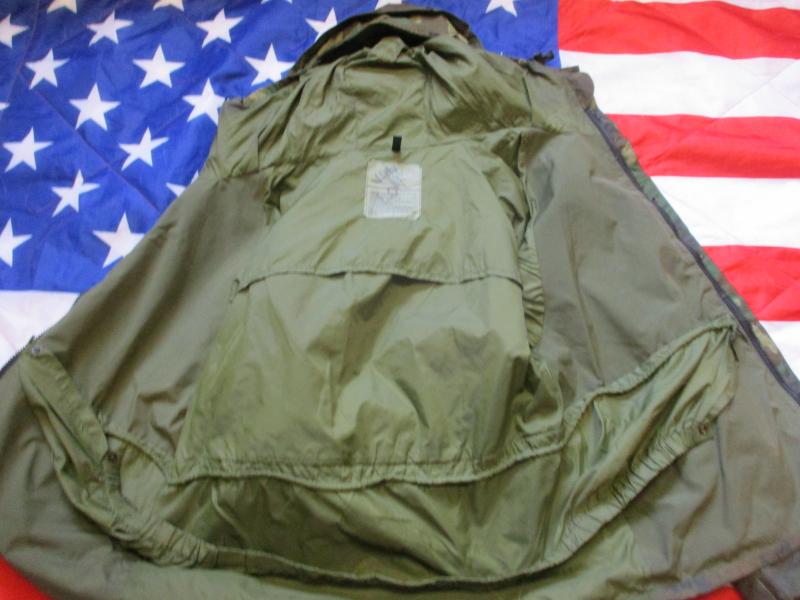 GENUINE Alpha Industries US Army ISSUE ECWCS ECW USA woodland camo waterproof goretex PARKA COAT Large Short