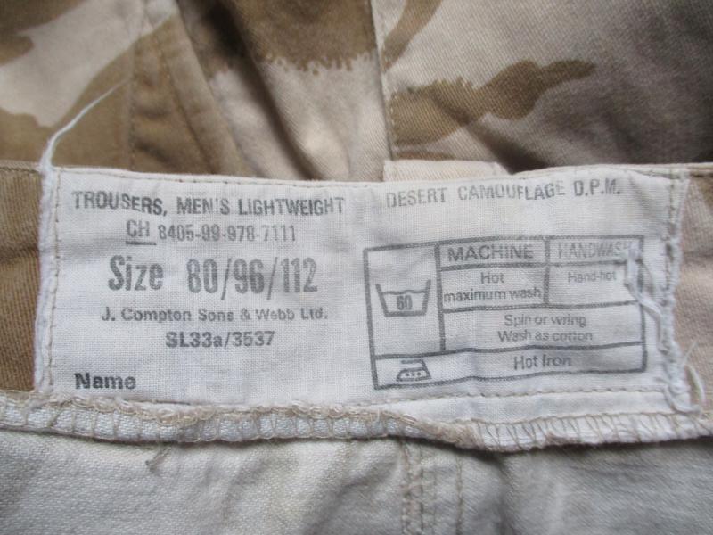 VERY RARE british army GULF WAR WAR 1 DESERT DPM ddpm LIGHTWEIGHT TROUSERS 36