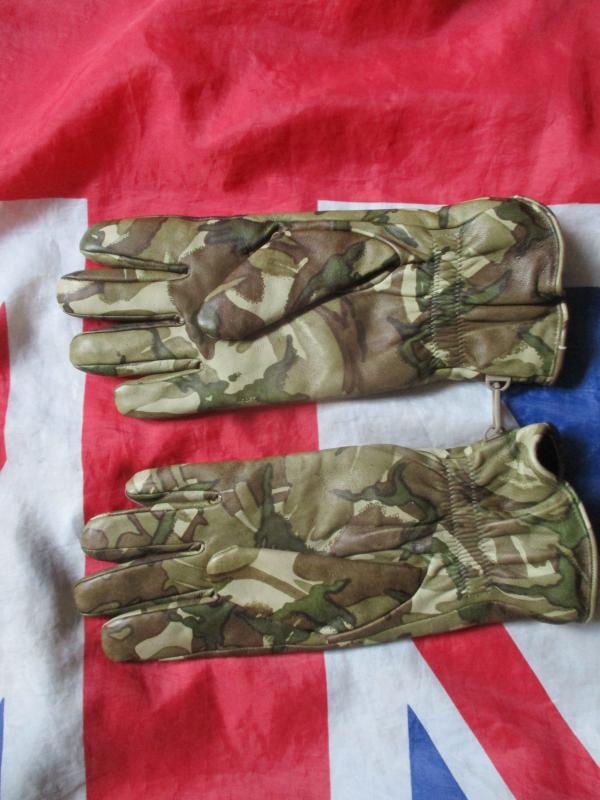 BRITISH ARMY ISSUE mtp camo LEATHER cold weather combat COMBAT GLOVES large NEW