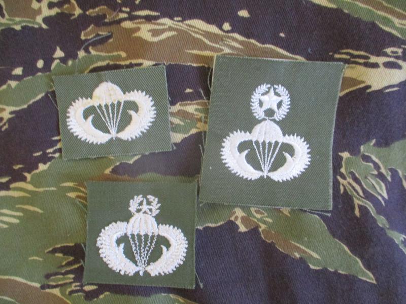 SOUTH KOREA parachute PARATROOPER PARA WINGS BADGE SET VIETNAM WAR era