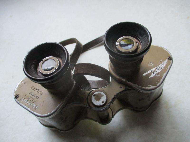 WW2 GERMAN ARMY / Waffen SS 6X30 cag DIENSTGLAS BINOCULARS dak / late war ordinance TAN