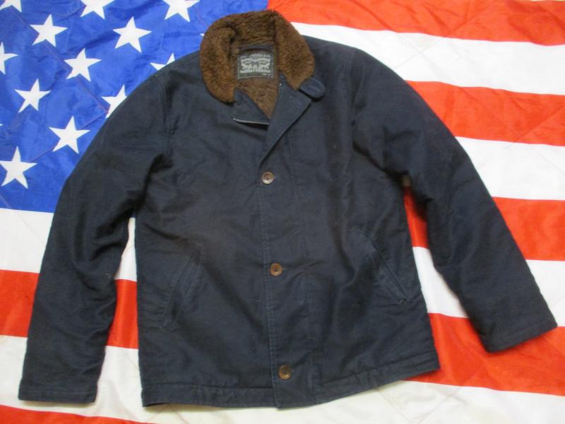 rare Vintage Fashion LEVIS ww2 US NAVY N1 N3 Sherpa DECK JACKET COAT medium