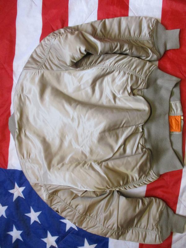 REAL ORIGINAL ALPHA INDUSTRIES USA MA1 bomber pilot JACKET COAT khaki tan SMALL new