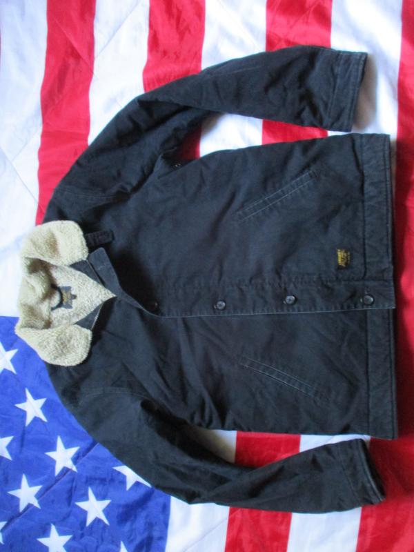Vintage Carhartt US NAVY blue N1 N3 Sherpa DECK sheffield JACKET COAT large
